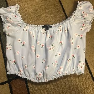 Forever 21 off the shoulder flower top